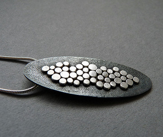 Sterling Silver Oval Pendant, O2