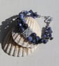 Blue Sodalite Gemstone Chunky Chakra Beaded Bracelet "Harmony" - Image 2