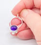 Amethyst Silver Pendant Handmade  - Image 2