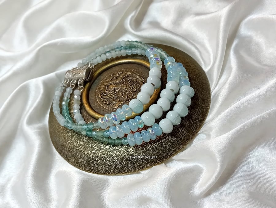 Blue Phosphorus Trio Bracelet