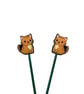 Stitch stoppers for knitting needles in cat breed shapes , silicone - Image 8