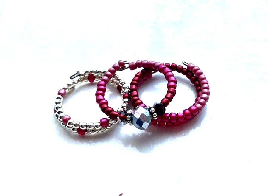 Beaded Stacking Rings