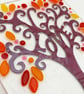 Fused Glass "Love" Tree Hanging - Handmade Glass Suncatcher - Image 4