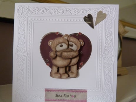 Just For You Heart Teddybears Card