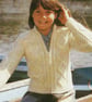 VINTAGE KNITTING PATTERN Girls Cabled Jacket