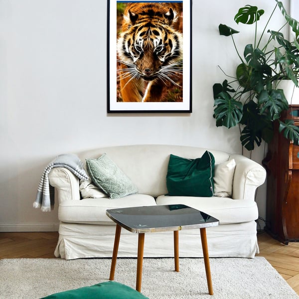 An Amur tiger looking straight at you - Yikes!