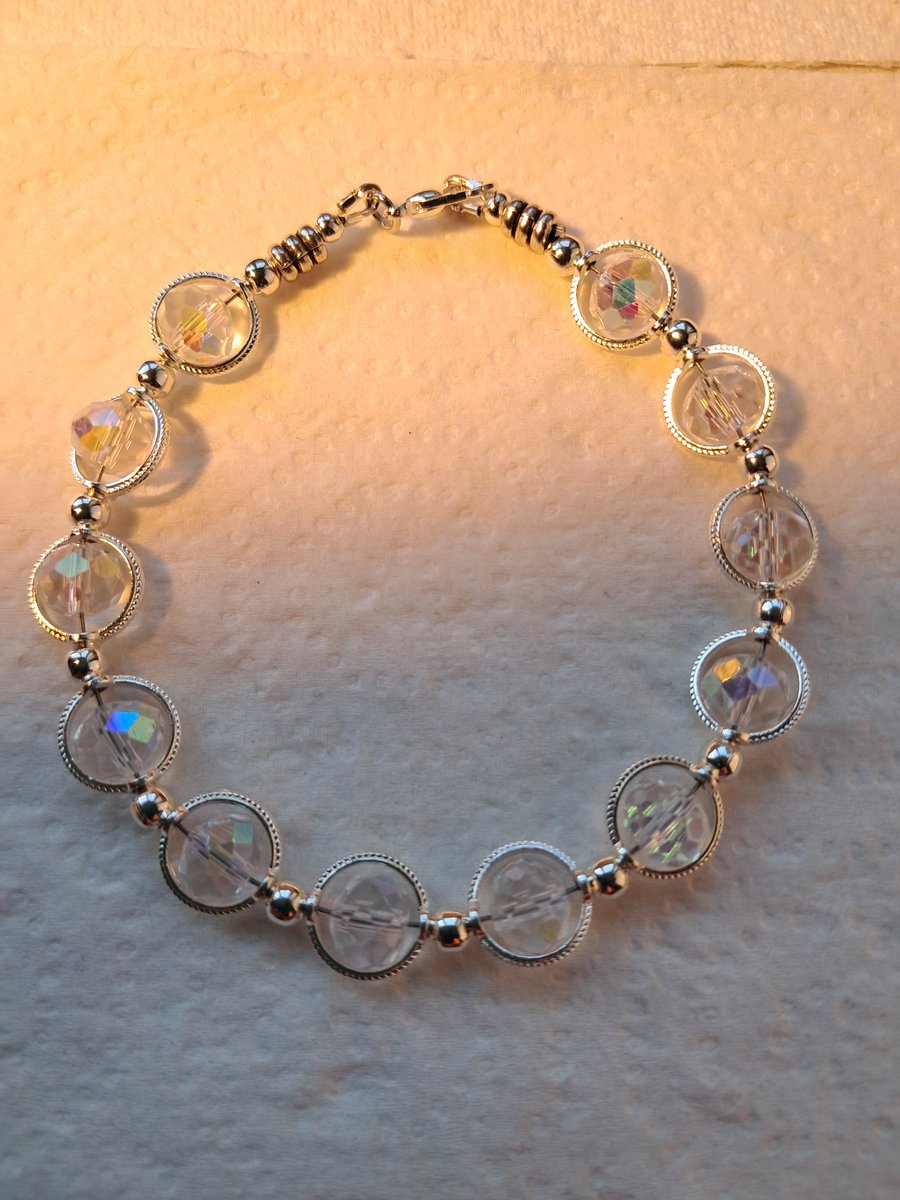 Clear Crystal Link Bracelet 