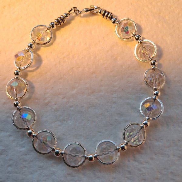 Clear Crystal Link Bracelet 
