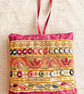 A pretty pink batik lavender bag with Indian embroidered trim, gift for mum - Image 2