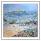 Scottish coast - coastal landscape - impasto - rough sea - ready to hang