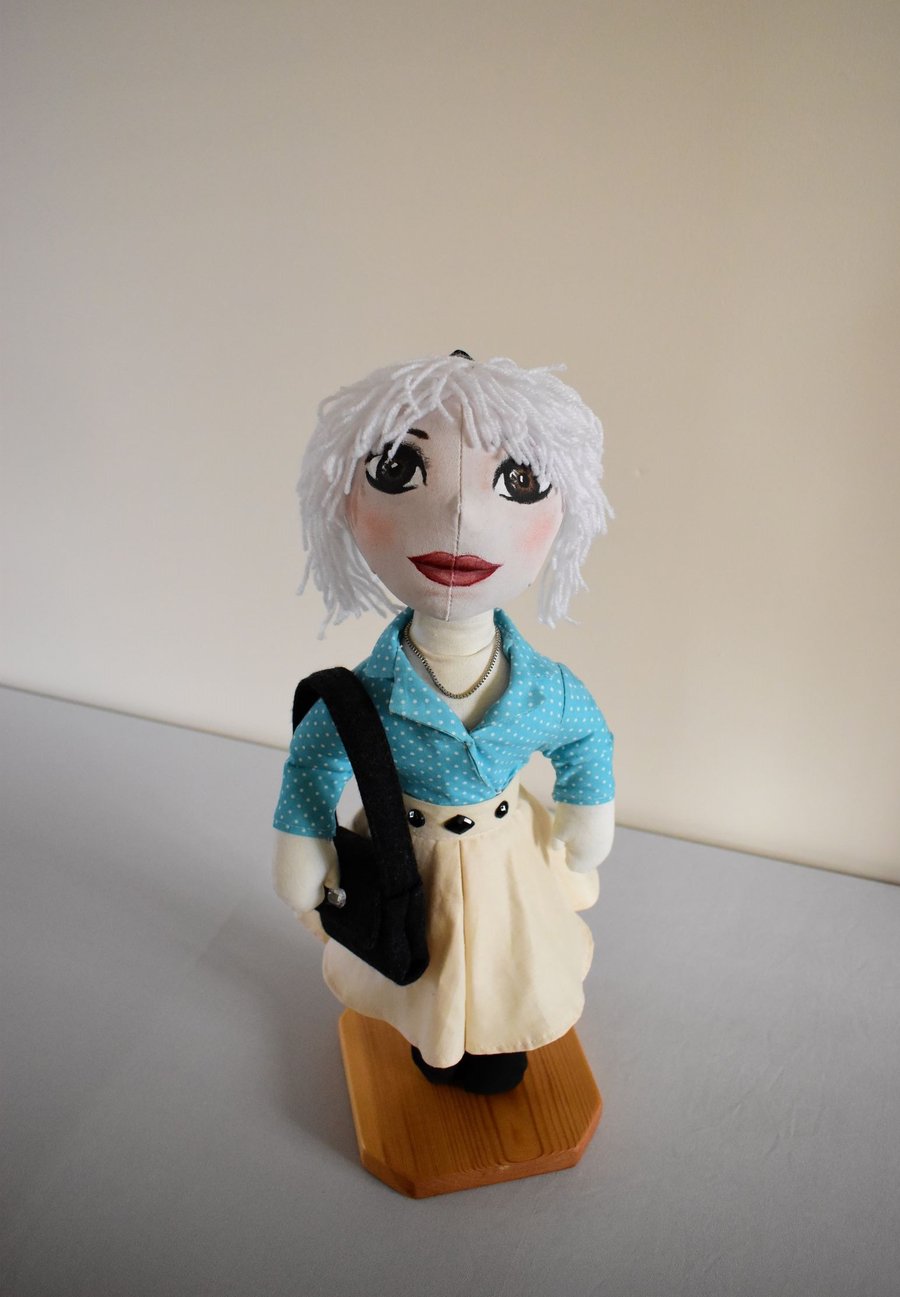 Elegant lady handmade doll
