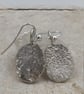 Hand Forged Sterling Silver Dangle Earrings – Molten Texture, Artisan Jewellery
