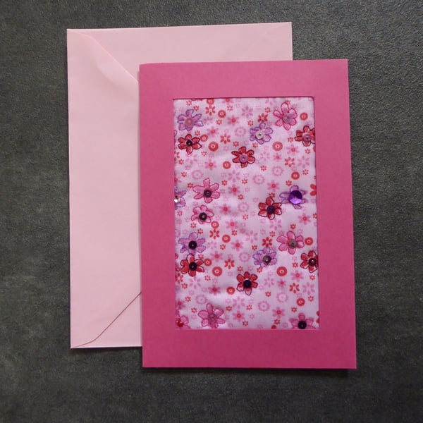 Individually Hand Crafted Textile Blank Card