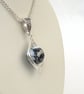Black shell necklace, wire wrapped necklace - Image 4