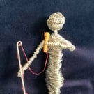 Singer  figurine wire art karaoke queen 
