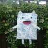 Belle Cool Blue Floral Cat PegBag