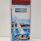 Good Luck Card - Nautical Sailing Boat "Seas the Day" - New Job, Exam, Leaving