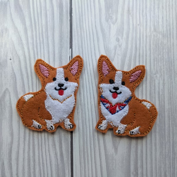 Cute Corgi Brooch - available with or without the bandana