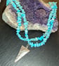 Amazonite and Silver Spear Necklace