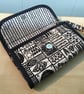 Black and Off-White Clutch Purse. Friend or Family Birthday Gift                 - Image 4