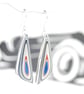 Fordite earrings - super sparkly triangular drops - Image 1