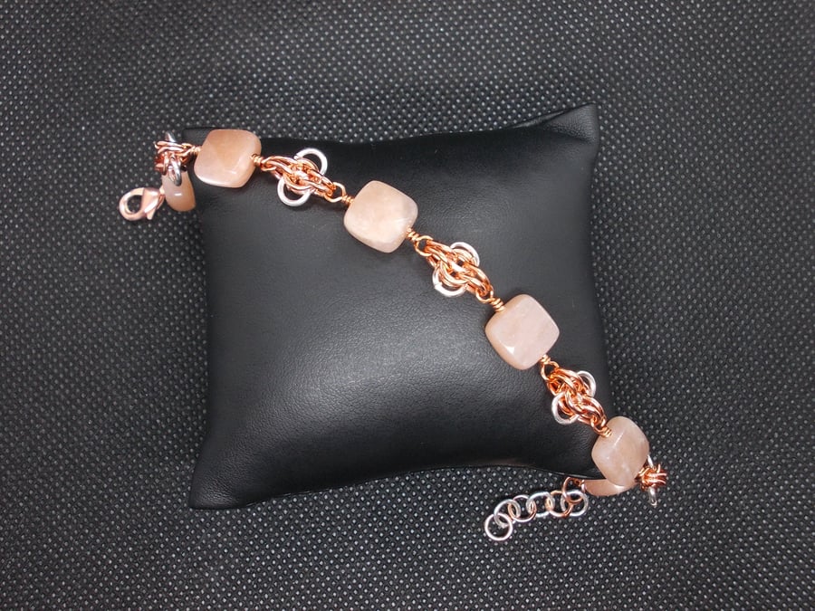 SALE - Sunstone squares back to work bracelet