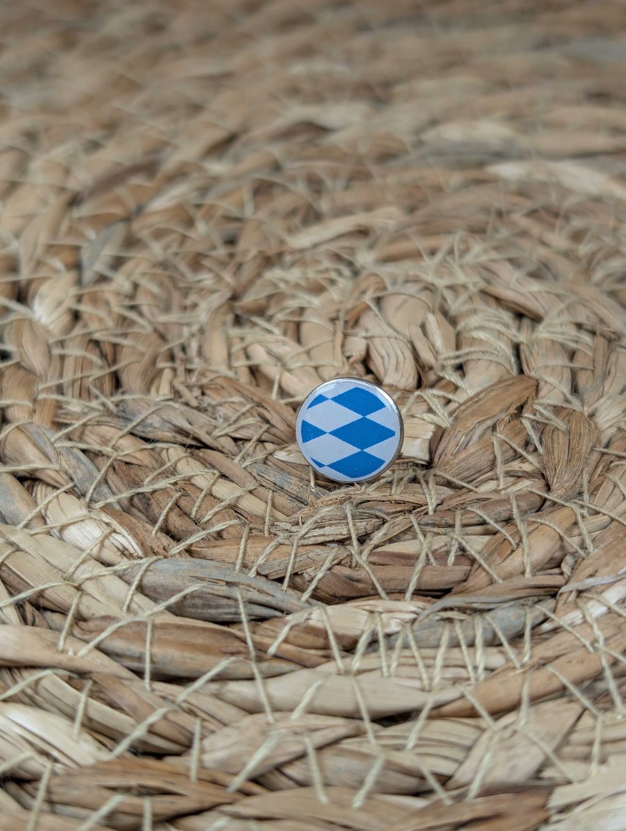 Bavaria Flag Map Pin – Germany Travel Push Pin for Wooden Maps