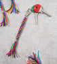 Rainbow Tassel Keychain, Rainbow Keyring - Image 3