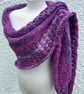 Lilacs in Bloom Handknitted Textured Lace Shawl Wrap