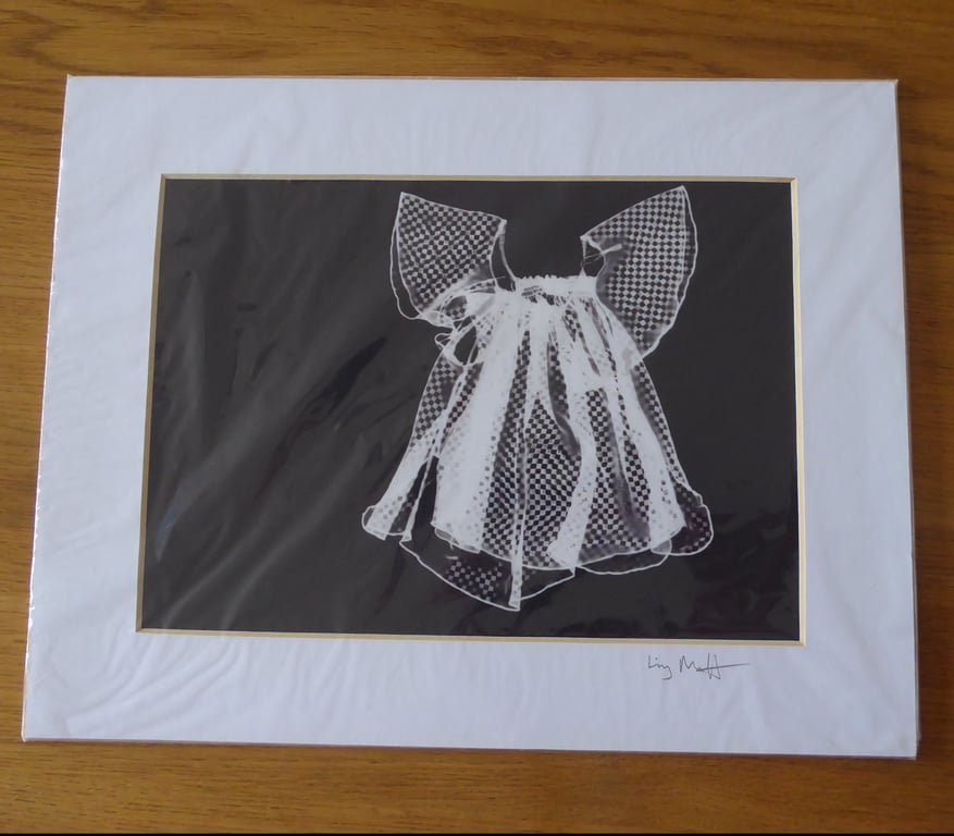 Untitled Print from Original Photogram - White mount to fit 11x14 inch frame