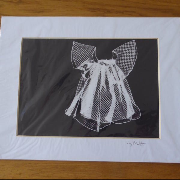 Untitled Print from Original Photogram - White mount to fit 11x14 inch frame