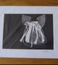 Untitled Print from Original Photogram - White mount to fit 11x14 inch frame