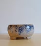 Handmade Pot 12cm Blue & White Glaze for Accent Trees, Kusamono or shohin 
