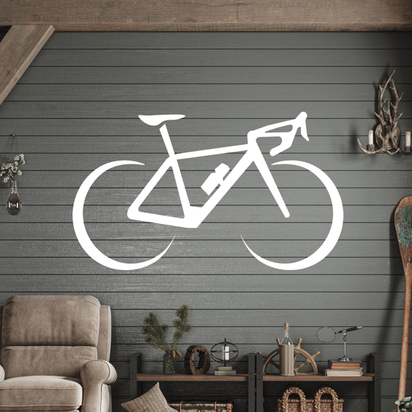 Bicycle Shed Sticker Silhouette Wall Sticker Traveling Mountain Bike