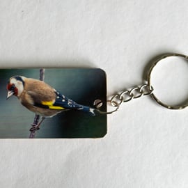 Goldfinch Wooden Keyring