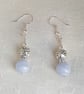 Gorgeous Blue Lace Agate and Fancy Bead Earrings - Image 1