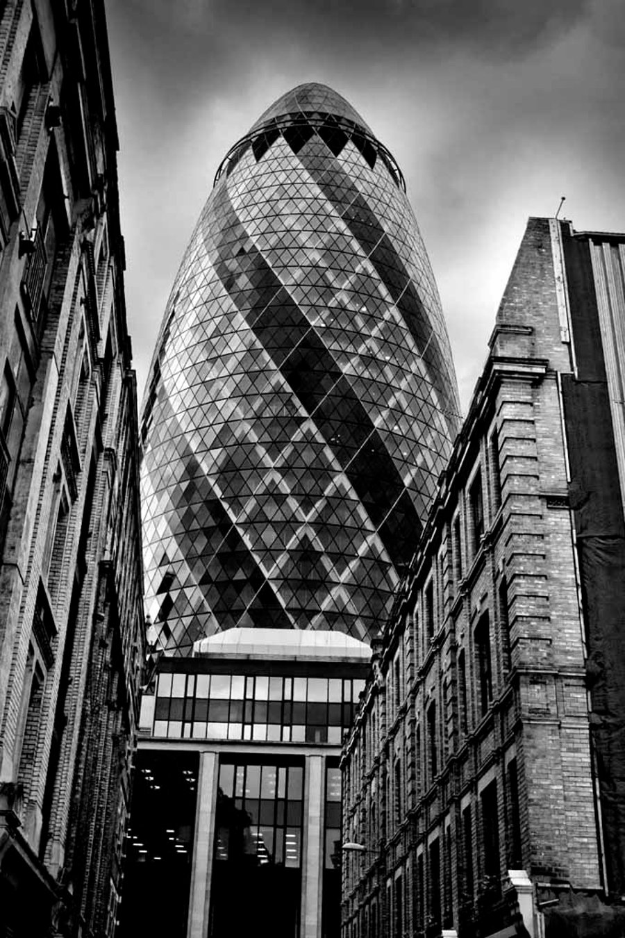 30 St Mary Axe The Gherkin London England UK 12"x18" Print