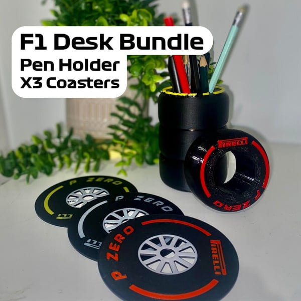 Formula 1 F1 Desk Organiser - Pen Holder Accessory, Desk Organiser, Pen Holder, 