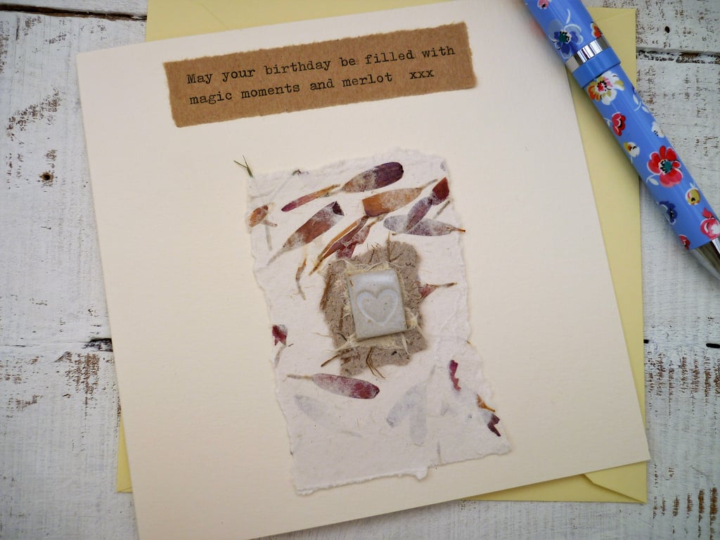 Handmade, bespoke Gift card, one off design, greetings card, birthday card