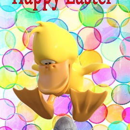 A5 Card Easter Funny Duck  