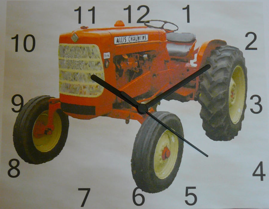 allis chalmers tractor, wall hanging clock , farm tractor,farming tractor