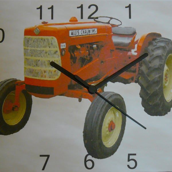 allis chalmers tractor, wall hanging clock , farm tractor,farming tractor