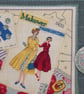 Sewing Needle Case with Sewing Pattern Applique Panel. Blue. Blue lining. - Image 3