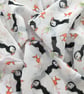 Handprinted chiffon scarf Puffin - Image 2