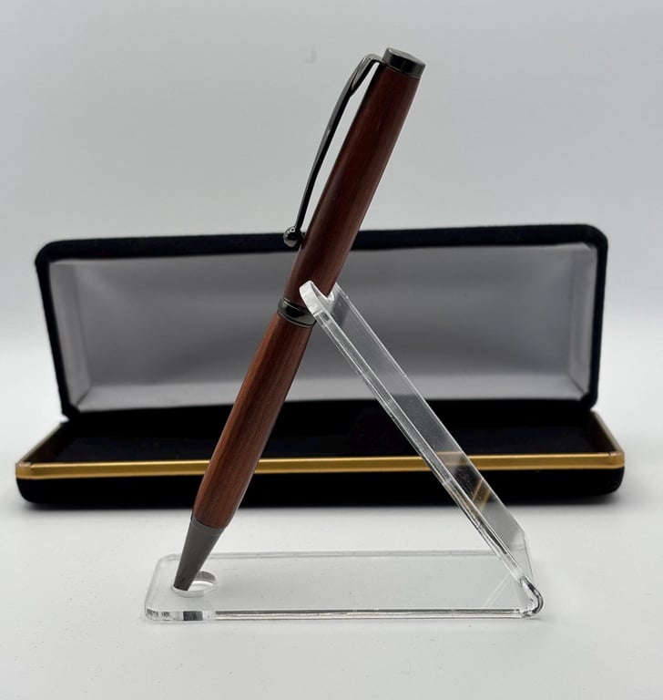 Rare African Exotic Wood Handmade Ballpoint Pen - Pau Rosa Wood - Collectors Pen