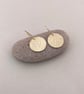 Hammered 9ct Gold Disc Dangle Earrings - Image 4