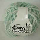 Emu Snowball Wool Ball of Bulky Chunky Yarn Green Ivory - 10 Balls Available
