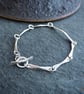 Silver Hallmarked Forged Link Bracelet - Image 4