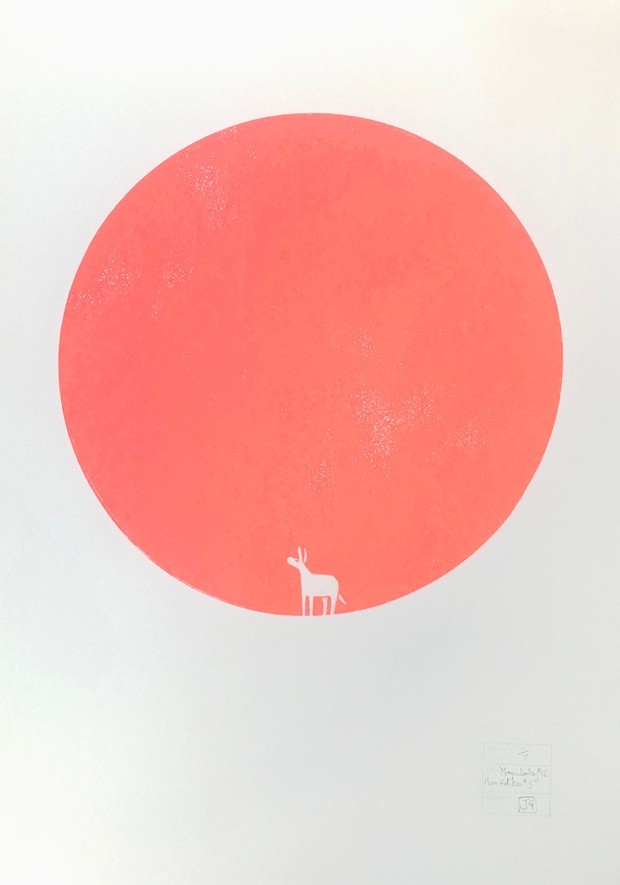 Magic Donkey No.12 (Moon Edition No.5) A2 one-colour screen-print