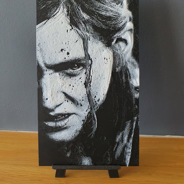 Ellie Last Of Us Hueforge Portrait 3D Printed Artwork Print "FREE EASEL STAND!"